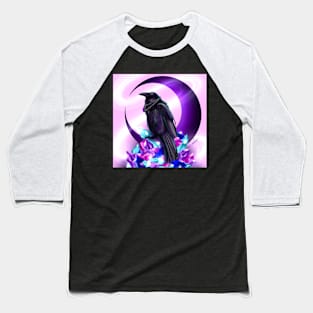 Raven with Crystals Baseball T-Shirt